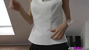 Jizz Mouthed Teen Fucking Hard in Stockings, Oh Yeah!