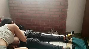 Horny Young Girl Jerks Me Off And Milks Me With Her Mouth Close Up