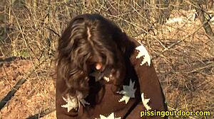 Pissing in a secure outdoor spot feels so sneaky!