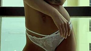 I love how gorgeous Monika Fox poses in new sexy lingerie, showing off her fake tits and long hair.