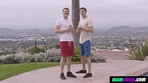 Desperate Step Moms Caught in Raunchy 4some with Stepsons