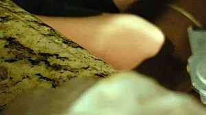 Julie Jiggles gives intense blowjob and swallows cum on hidden cam