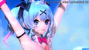 Hatsune Miku in Nude Rabbit Hole Costume from Ai No Uta Project Diva Mod