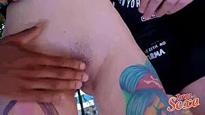 i saw frotinha and his friend with that pretty colored-haired girl.