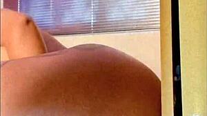 lexi gives deepthroat blowjob to big ass brunette