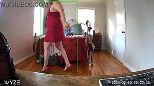 Step mom tries new clothes, indulging in personal pleasure