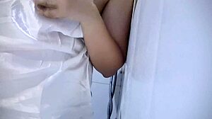 Chubby babe, wow, playing her tits gets her so wet!