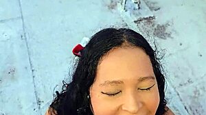 submissive milf gets dominated outdoors on rooftop by bricklayer facial blowjob and golden shower a real submissive and compliant latina bitch