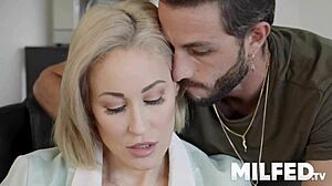 Touchin my step mom while she talkin with dad, oops!