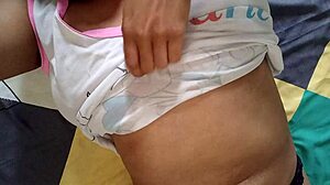 Latina slut gets up with wet panties smelling of vagina and masturbates.