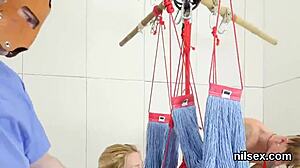 Nevaeh Keyz Tries Huge White Dick at Gloryhole for Intense Blowjob and Cumshot