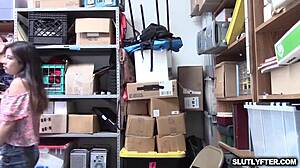 Shoplifter Jasmine Gomez Receives Hardcore Blowjob