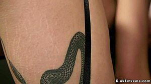 lesbian bondage threesome fucked in domination!