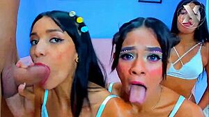 Rough sex with hot Latin girls - destroying their throats