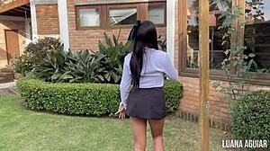 Naughty Schoolgirl Colegial Gets Wild with Interracial Ass Play During Break