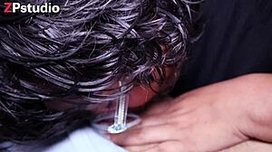 I suck my stepbrother's dick for losing the bet