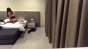 I set up a hidden cam to catch this cheating Tinder slut riding me hard.