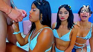 Yo, check these hot Latinas getting their throats destroyed in rough deepthroat action!