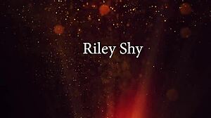 high heeled hottie riley shy slides glass dildo deep inside