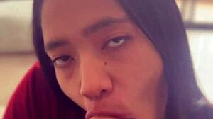 She Sucks Neighbor's Huge Cock For Facial!