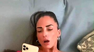 Tattooed brunette's sensual dildo play excites rare gems