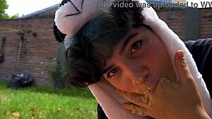 lara’s picnic turns wild with a full vomit barf fetish movie outdoors in argentinian style