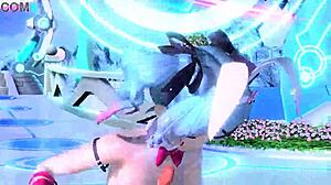 Hatsune Miku in Nude Rabbit Hole Costume from Ai No Uta Project Diva Mod