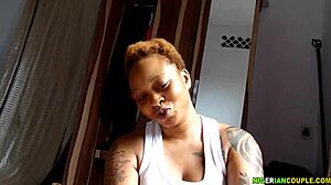 Intense Homemade Handjob on Massive Ebony Cock by Amateur Couple