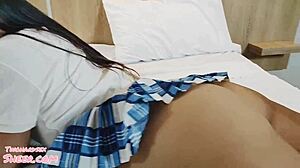 I seduce my student stepdaughter in a private room