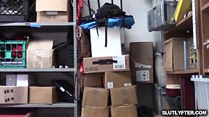 Shoplifter Jasmine Gomez Receives Hardcore Blowjob