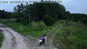 Latina Redhead Engages in Public Voyeur Sex Outdoors