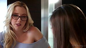 Shyla Jennings and Sasha Heart in Steamy Lesbian Play