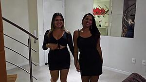 Wife brings hot teen friend for birthday threesome fun