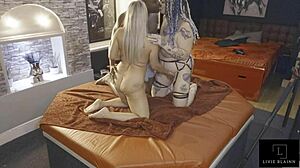 i explore eva may and livie blainn in a tight threeway