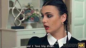 damn, wednesday selingkuh sama pacarnya pake kontol hitam besar dari daddy4k, gerakan slut banget!