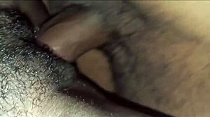 Homemade quickie features delicious black pussy in doggystyle