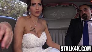 Jennifer Mendez, the beautiful bride, lets a guy fuck her while her groom watches