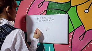 Colegiala Gets Hard Fucked In Carpentry Course