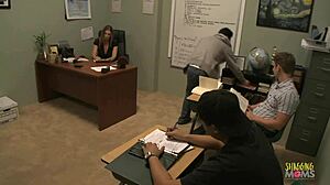 Milf Devon Lee in heels for office bent over muff diving