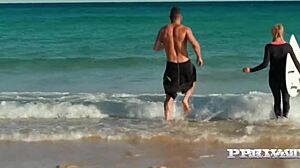 blonde babe cherry kiss squirts outdoors and gets facial on big cock