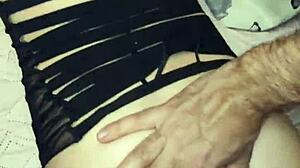 a skinny milf wife gets her tight ass fucked by a monster cock in pov amateur homemade video