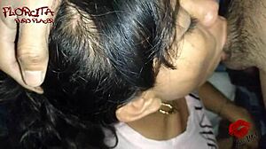 Recording my homemade video with a friend on the stairs