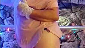 Steffi april performs a fun pussy dance routine