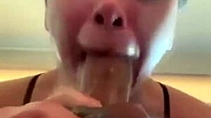 Watch this sloppy blowjob on a monster cock, amateurs style.