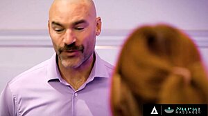 nuru massage - sexy scarlett sage tricks rival into steamy fuck