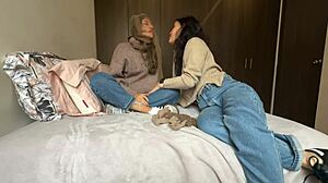 hot latinas explore fetish play with tribbing and assfucking