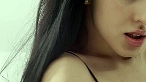 Naughty brunette girlfriend dominates lover with face sitting and big cock licks. Multiple orgasms explode.