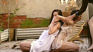 Femdom dominating Shemale Sai Jaiden fucked Ivy Rose!