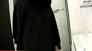 Adorable Ladyboy Strips Excitedly For Bath, Strokes Cock