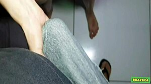 is this latina girlfriend's first cum orgasm on camera?